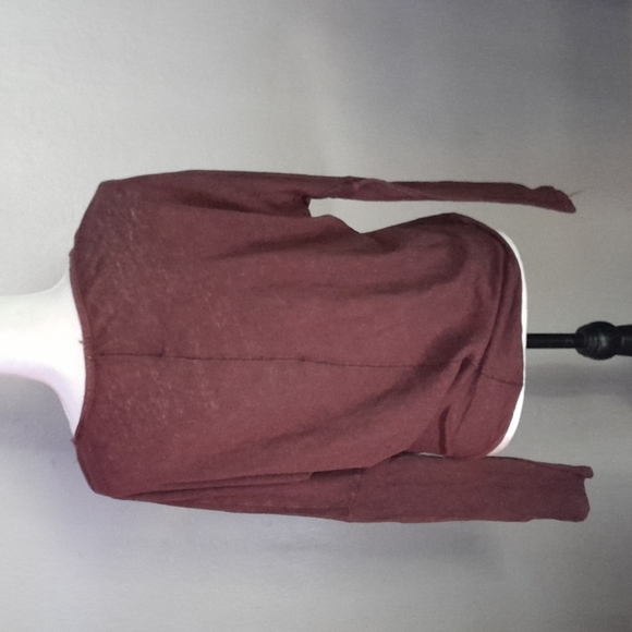 Free People Deep V Neck Long Sleeve Top Size PS🦒76 - Picture 3 of 5